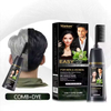 OEM 2 In 1professional Permanent Wholesale Easy Shampoo Natural Black Hair Dye Color Cream With Comb