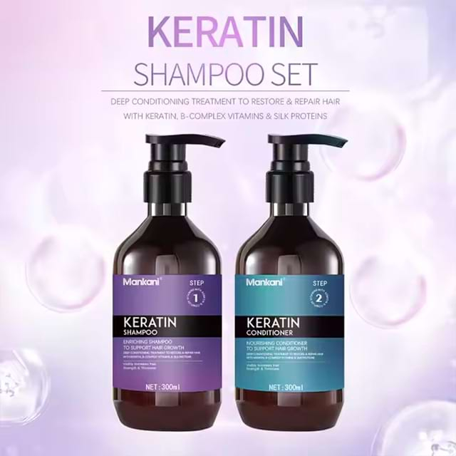 OEM Keratin Repair Hair Mask Hair Treatment Natural Organic Deep Repair Damaged Hair Color Shampoo and Conditioner Set